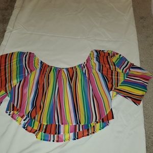 Cropped off the shoulder blouse